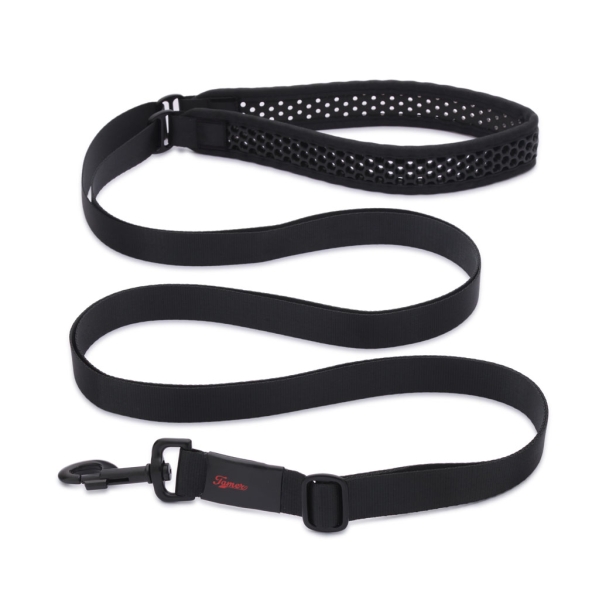 SOFTY Leine | Länge: 225-400cm | Breite: 3,3cm | Farbe: schwarz/schwarz